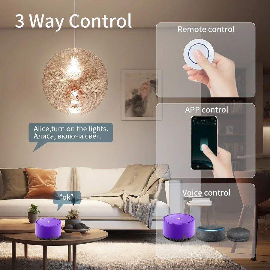 Tuya WiFi Smart Switch 16A RF433 Remote Control Relay Receiver Module Light Switch Voice Control Alexa Google Home Timing - Image 2