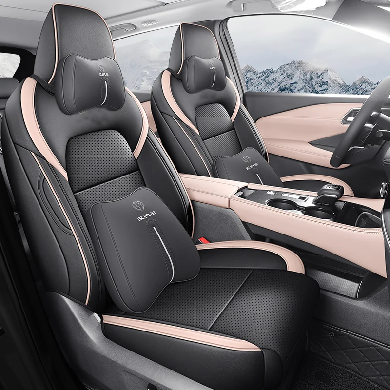 Fashion Custom Car Seat Covers For Nissan Qashqai 2023 2024 Waterproof Leather Cushion Seat Protective Cover Auto Accessories - Image 3