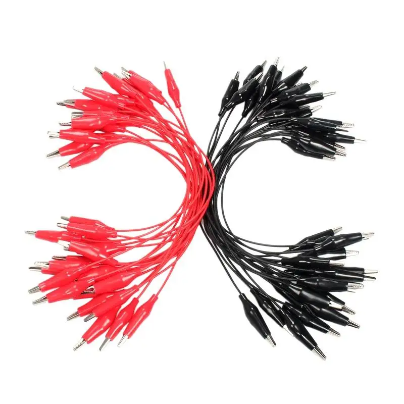 2Pcs Red Black Alligator Test Leads Double-ended Crocodile Clips Durable Copper Core for DIY Electronic Project Repair - Image 5