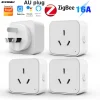 Zigbee Tuya Smart Socket AU Standard NZ Plug with Energy Monitor –Timer & Countdown, Works with Smart Life App, Alexa & Google