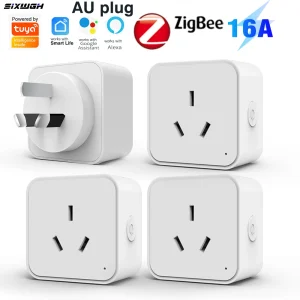 Zigbee Tuya Smart Socket AU Standard NZ Plug with Energy Monitor –Timer & Countdown, Works with Smart Life App, Alexa & Google