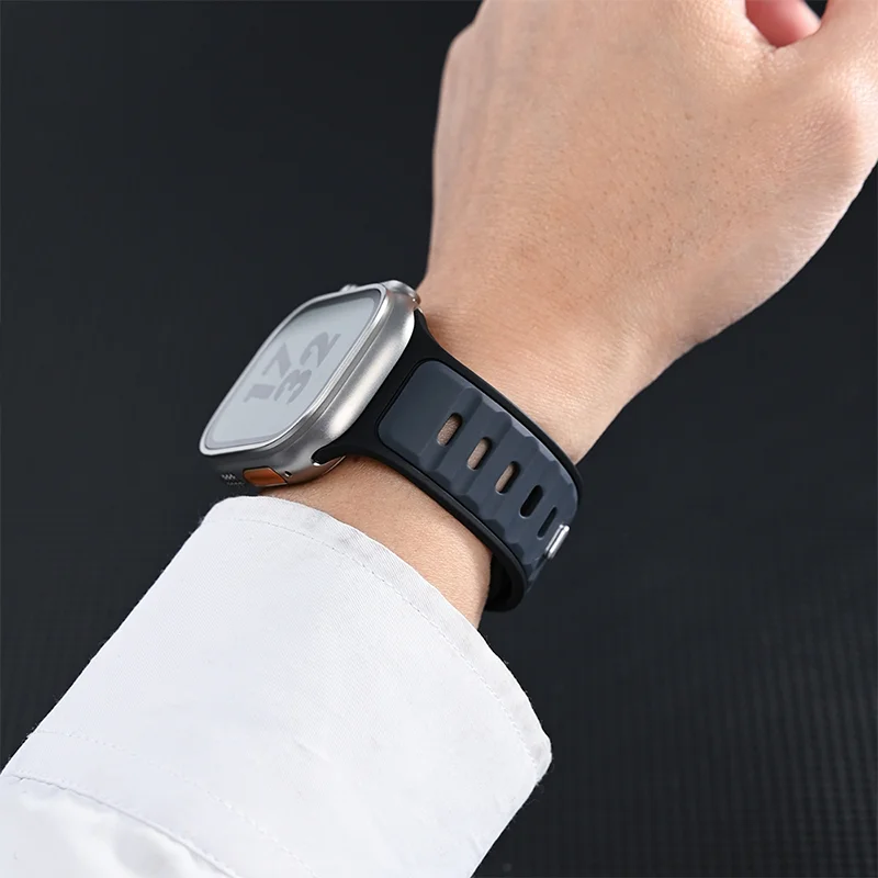 Silicone band for apple watch Series ultra3 49mm 46mm 42mm 44mm 45mm 45 44mm sports strap iwatch 11 10 9 8 7 6 SE 5 Accessories - Image 4